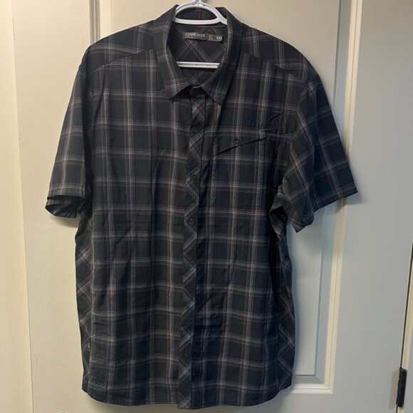 Icebreaker Merino Men's Dark Plaid Button Down Shirt - Picture 1 of 8